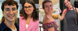 De izquierda a derecha, Rodrigo Guerrero, Marina Estrada, Elena Olmos y Paula Valdelvira. Fotomontaje de EFEverde con imágenes cedidas por los protagonistas.
